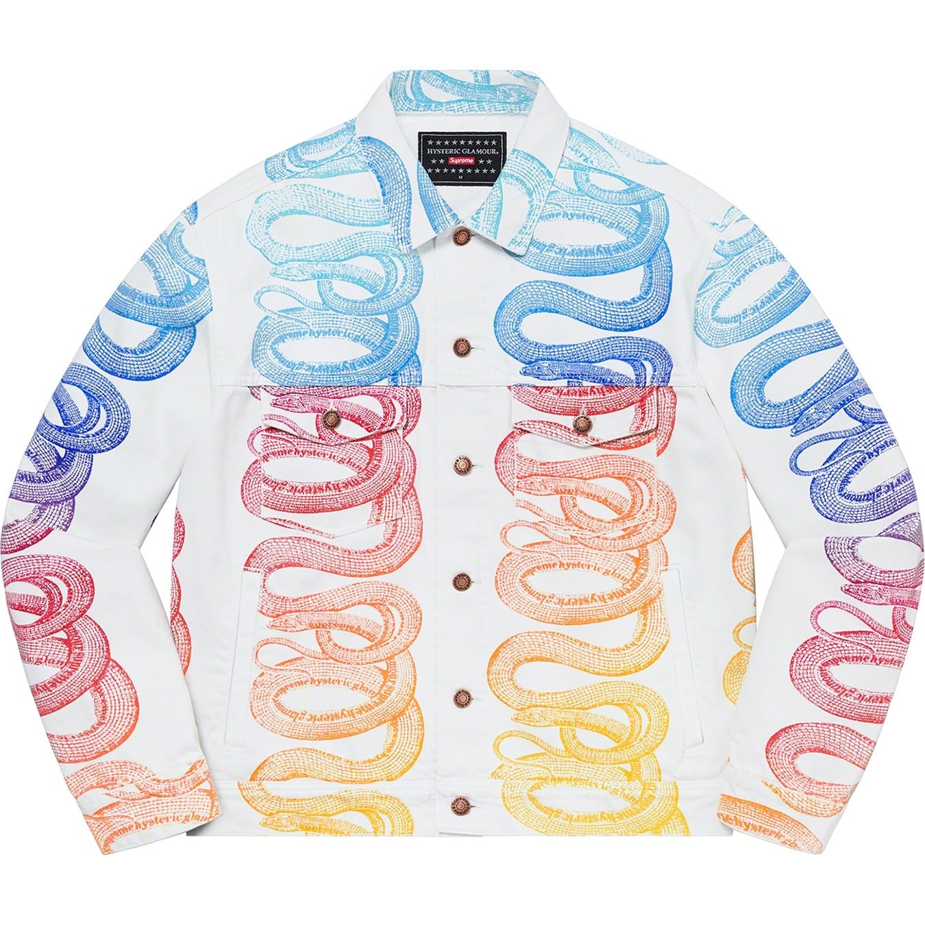 Supreme®/HYSTERIC GLAMOUR Snake Denim Trucker Jacket view 4